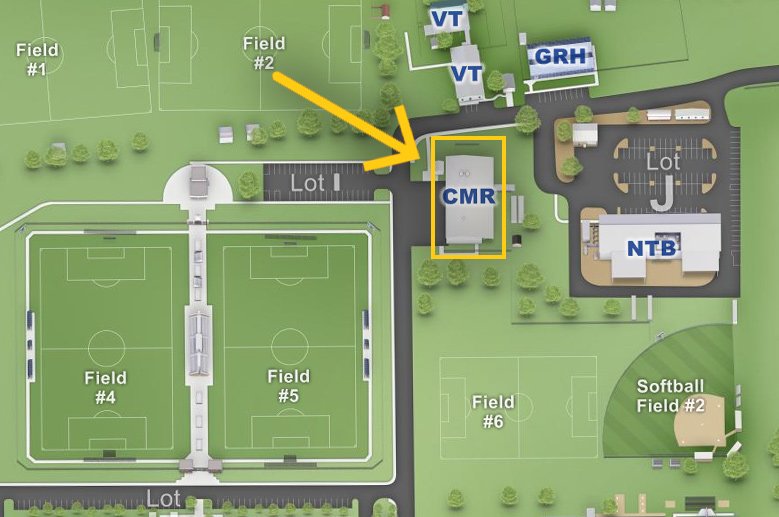 CRC map of Receiving department location