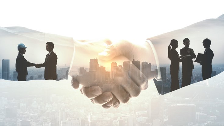 Handshake symbolizing collective bargaining