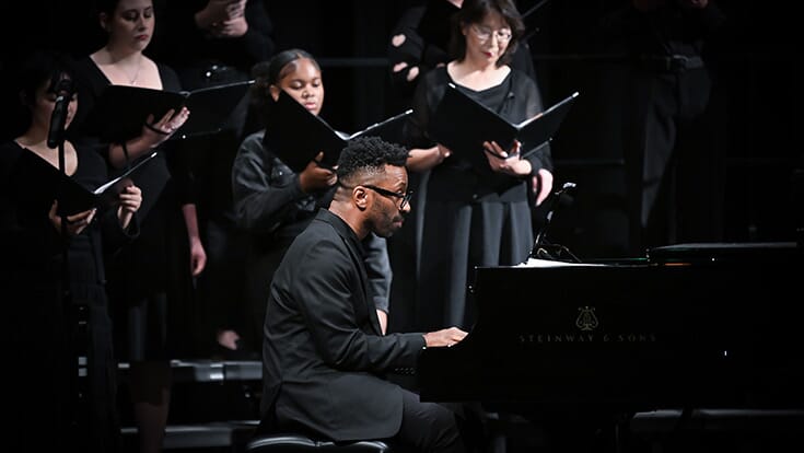 CRC Combined Choirs, Omari Tau on piano